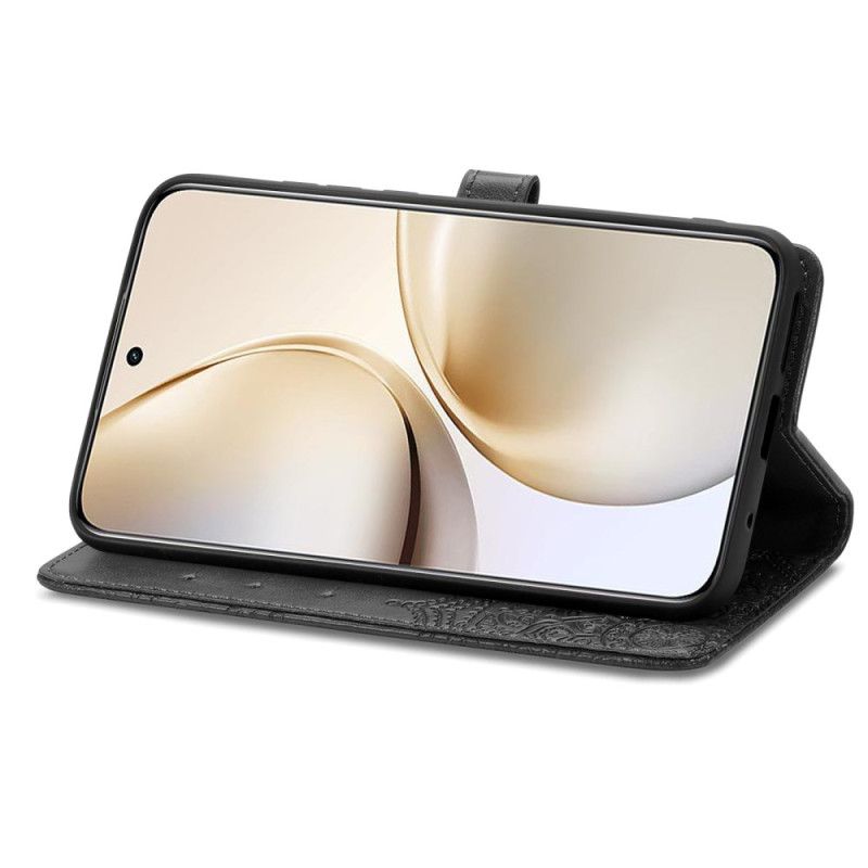 Lærdeksel Folio Deksel Realme 14 Pro Plus 5g Mobildeksel Barokk Mandala