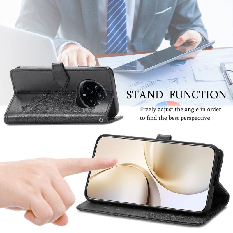 Lærdeksel Folio Deksel Realme 14 Pro Plus 5g Mobildeksel Barokk Mandala