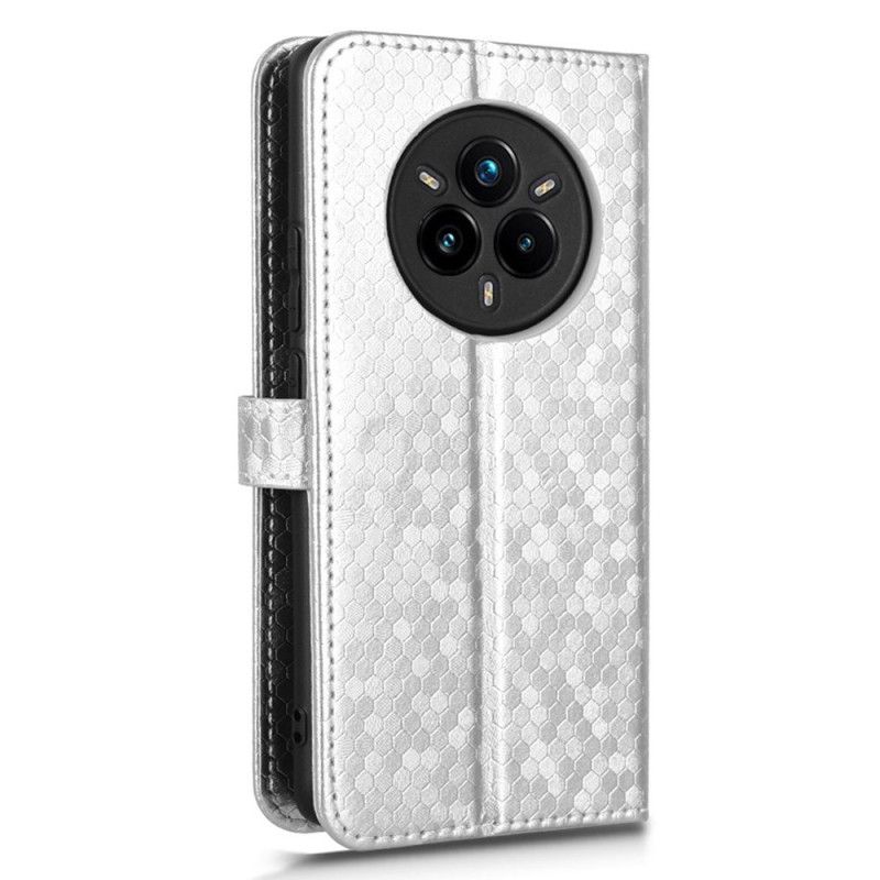 Lærdeksel Folio Deksel Realme 14 Pro Plus 5g Mobildeksel Skinnende Prikker