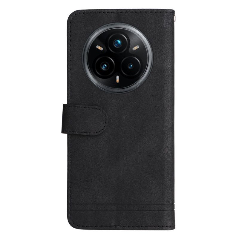 Lærdeksel Folio Deksel Realme 14 Pro Plus 5g Vintage-effekt Med Nagler