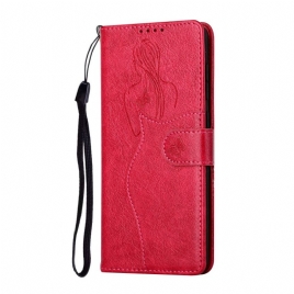 Folio Deksel Til Samsung Galaxy S20 Plus 4G / 5G Faux Leather Silhouette