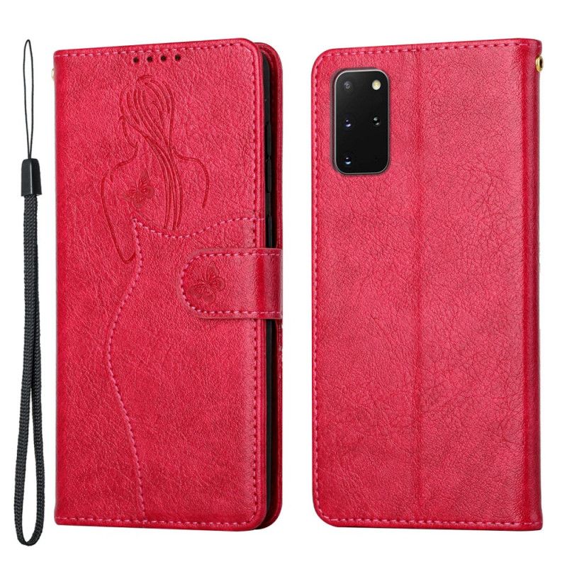 Folio Deksel Til Samsung Galaxy S20 Plus 4G / 5G Faux Leather Silhouette