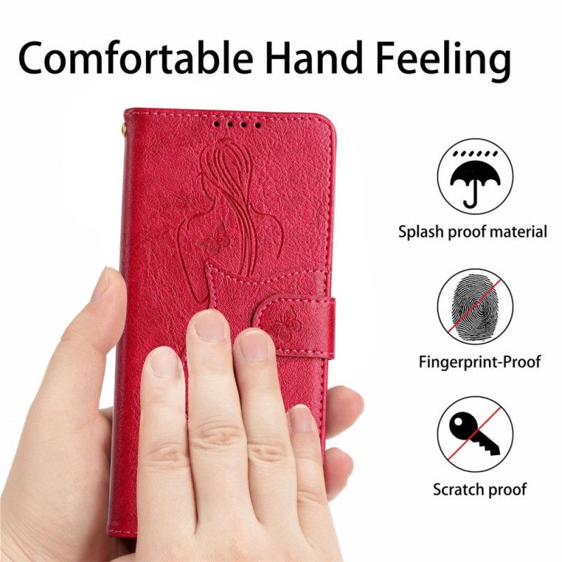 Folio Deksel Til Samsung Galaxy S20 Plus 4G / 5G Faux Leather Silhouette