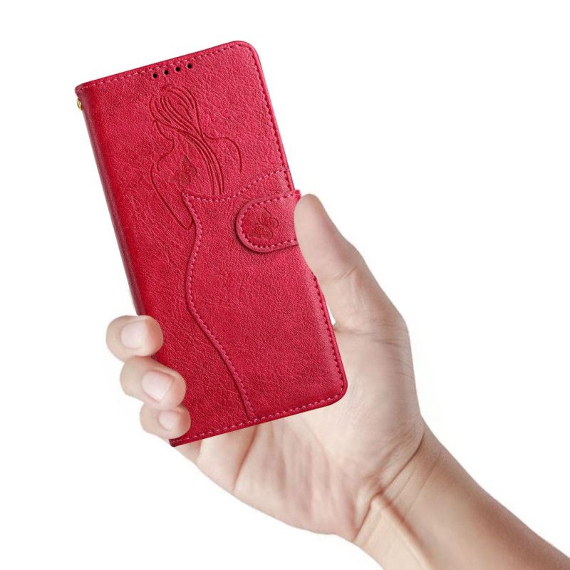 Folio Deksel Til Samsung Galaxy S20 Plus 4G / 5G Faux Leather Silhouette