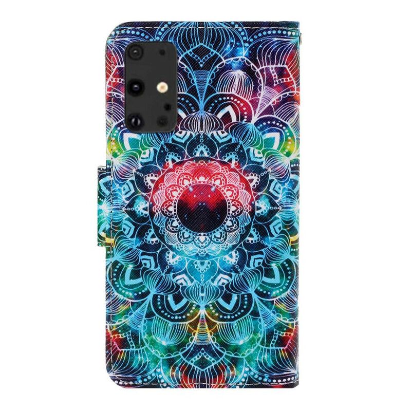 Folio Deksel Til Samsung Galaxy S20 Plus 4G / 5G Med Kjede Flashy Strappy Mandala