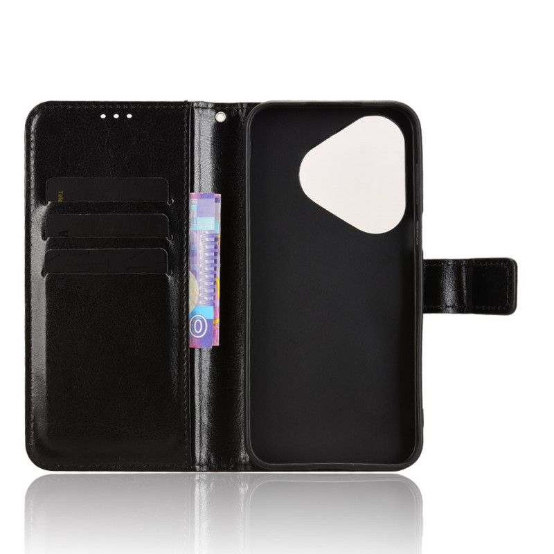 Lærdeksel Folio Deksel Huawei Pura 80 Mobildeksel Prangende Kunstskinn