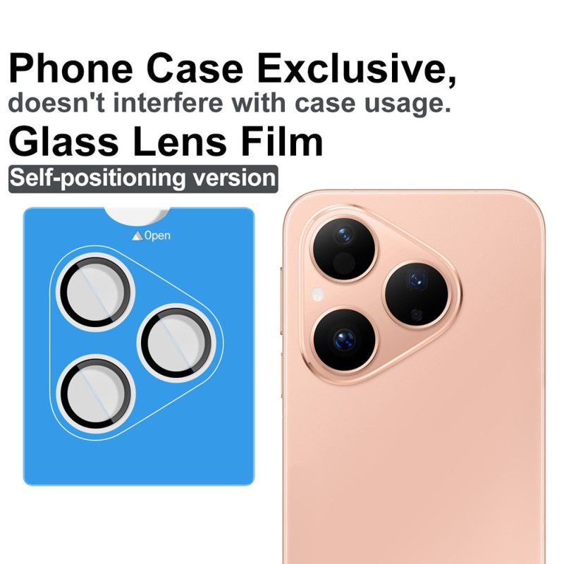 Linsebeskytter I Herdet Glass For Huawei Pura 80 Selvposisjonerende Ramme (svarte Sirkler)