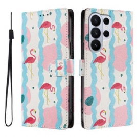 Folio Deksel Samsung Galaxy S26 Ultra Flamingoer Beskyttelse Deksel