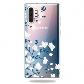 Deksel Til Samsung Galaxy Note 10 Plus Hvite Blomster