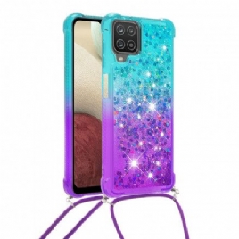 Deksel Til Samsung Galaxy A12 / M12 Silikonglitter Og Ledning