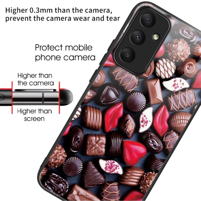Deksel Samsung Galaxy A55 5g Herdet Glasssjokolade