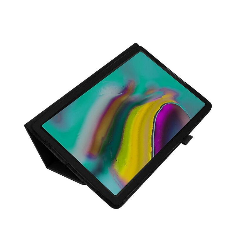 Lærdeksel Til Samsung Galaxy Tab A 10.1 (2019) 2 Litchi Persienner I Kunstskinn