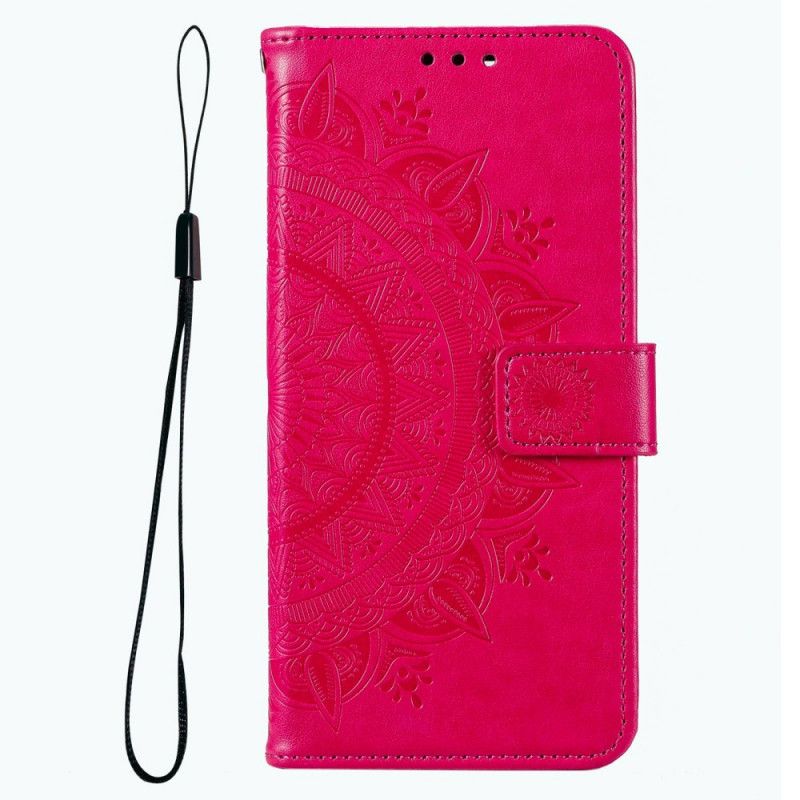 Folio Deksel Til Samsung Galaxy M33 5G Med Kjede Solrem Mandala