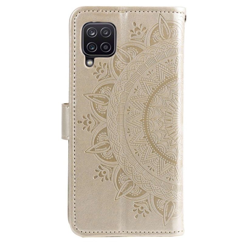 Folio Deksel Til Samsung Galaxy M33 5G Med Kjede Solrem Mandala