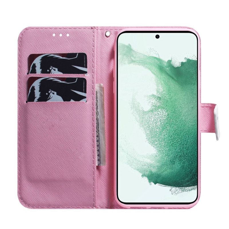 Lærdeksel Til Samsung Galaxy M33 5G Rosa Blomst
