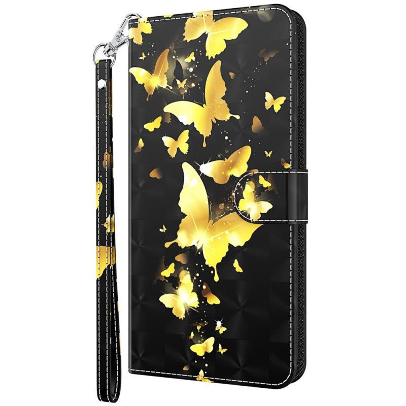 Folio Deksel Til Moto G31 / Moto G41 Gule Sommerfugler