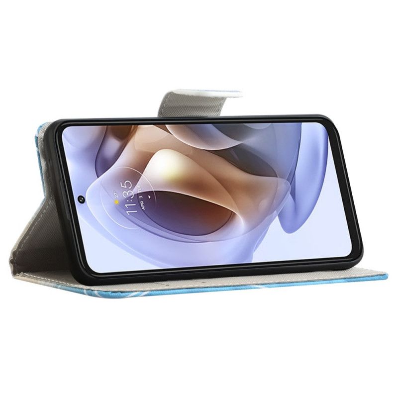 Folio Deksel Til Moto G31 / Moto G41 Hold Deg Rolig Og Gnist