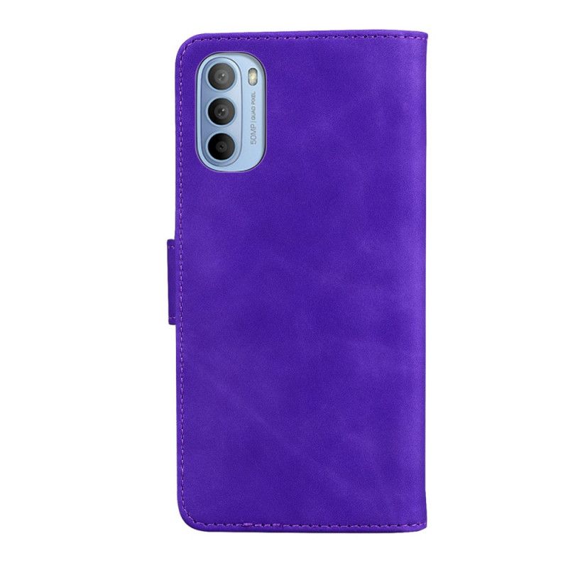 Folio Deksel Til Moto G31 / Moto G41 Monokrom Skinneffekt