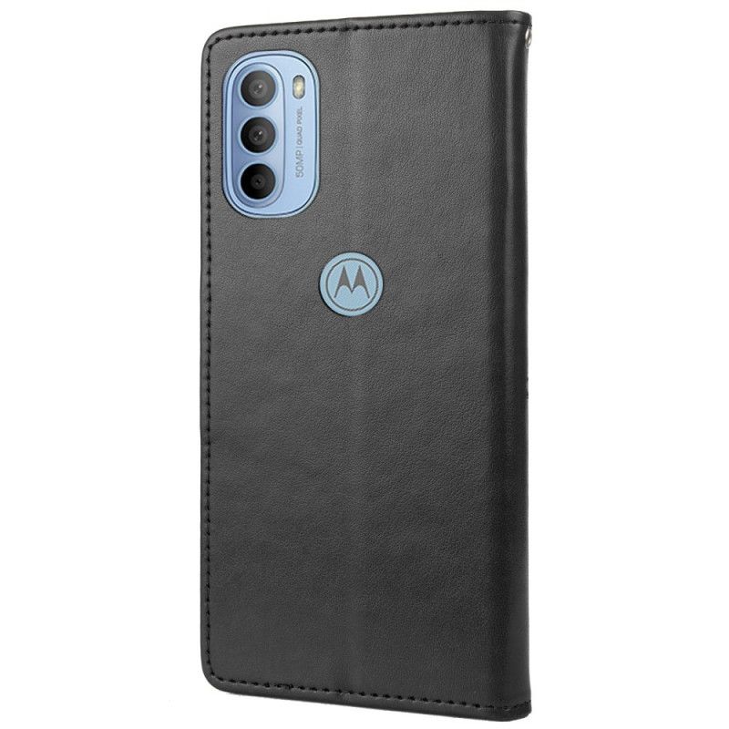 Folio Deksel Til Moto G31 / Moto G41 Sommerfugler Og Blomster