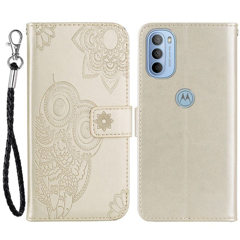 Folio Deksel Til Moto G31 / Moto G41 Ugle Mandala