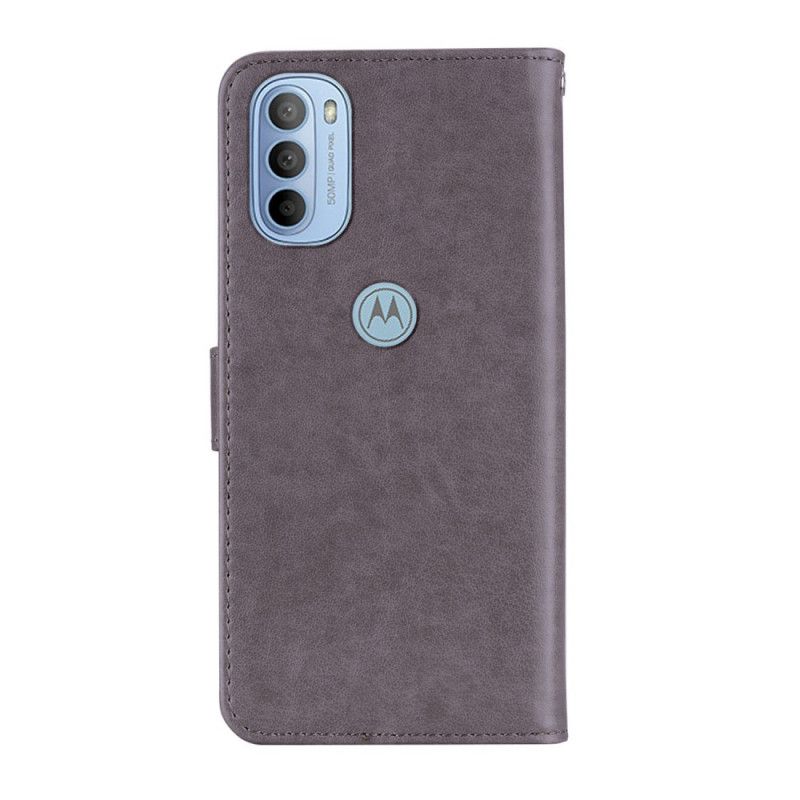 Folio Deksel Til Moto G31 / Moto G41 Ugle Mandala