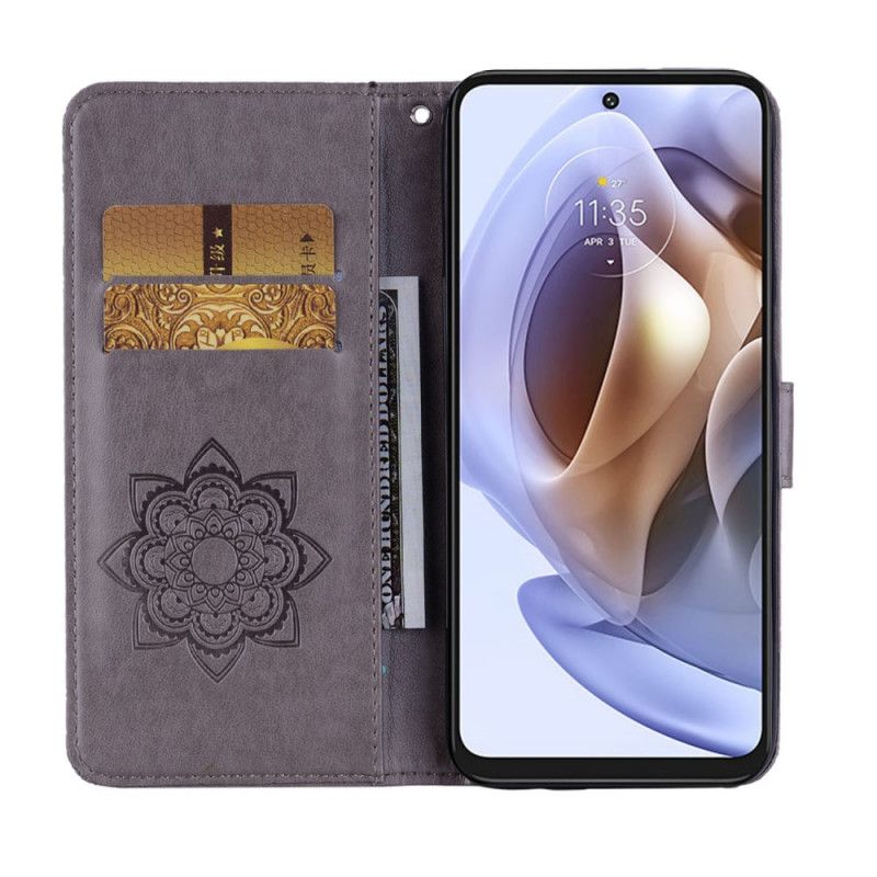 Folio Deksel Til Moto G31 / Moto G41 Ugle Mandala