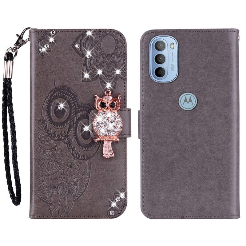 Folio Deksel Til Moto G31 / Moto G41 Uglemandala Og Sjarm