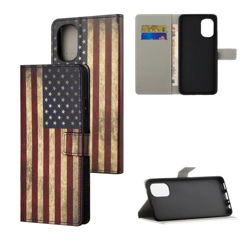 Folio Deksel Til Moto G31 / Moto G41 Usas Flagg