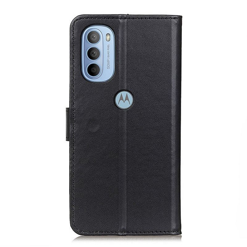 Lærdeksel Til Moto G31 / Moto G41 Enkelt Kunstskinn