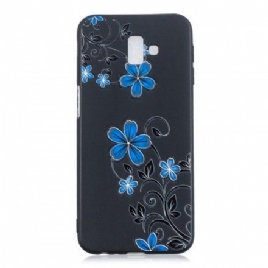 Deksel Til Samsung Galaxy J6 Plus Blå Blomster