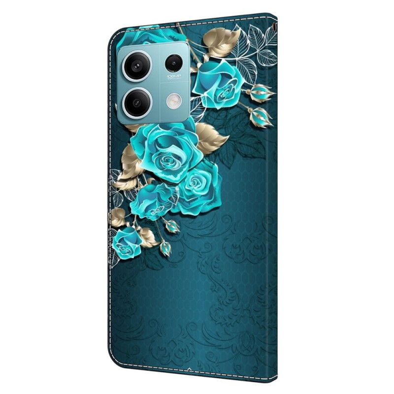 Folio Deksel Xiaomi Redmi Note 13 5g Blå Roser