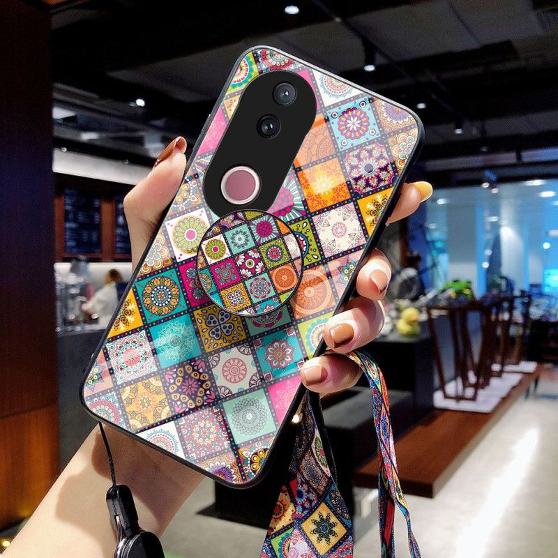 Deksel Til Vivo V50 5g Stativ Og Stropp Med Lappeteppe