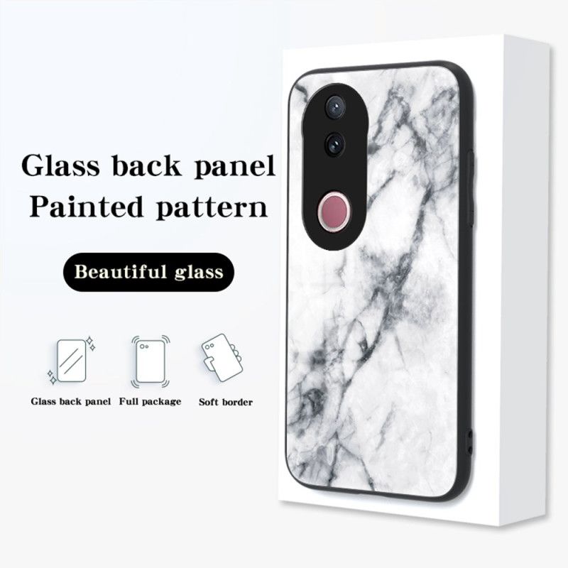 Deksel Vivo V50 5g Herdet Glass I Marmor Beskyttelse Deksel
