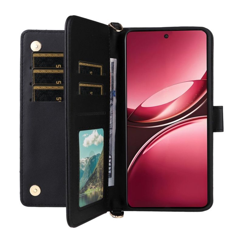 Folio Deksel Til Vivo V50 5g Vattert Med Stropper