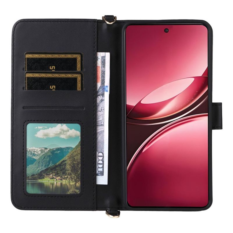 Folio Deksel Til Vivo V50 5g Vattert Med Stropper