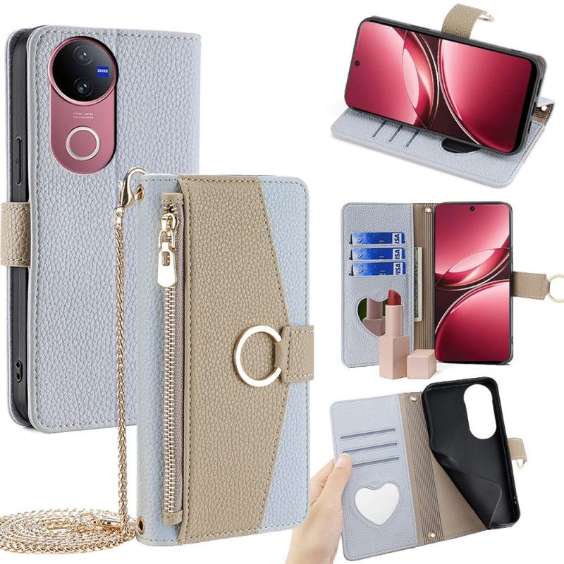 Folio Deksel Vivo V50 5g Speillommebok Og Kjede