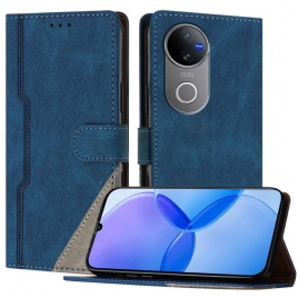 Folio Deksel Vivo V50 5g Tofarget Mønster