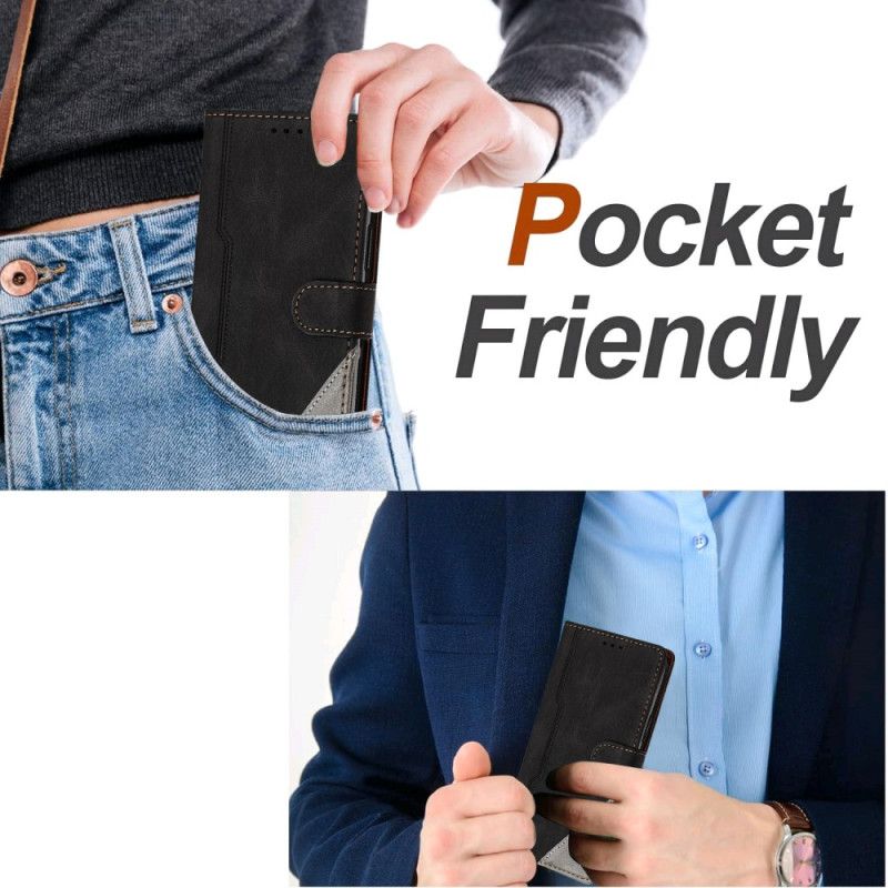 Folio Deksel Vivo V50 5g Tofarget Mønster