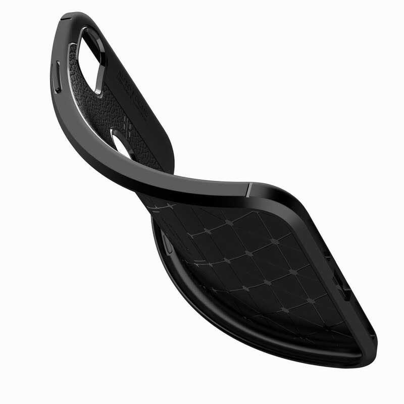Deksel Til iPhone XS Max Dobbellinje Litchi-skinneffekt