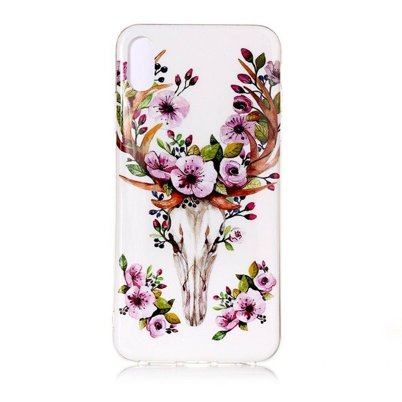 Deksel Til iPhone XS Max Fluorescerende Blomsterelg