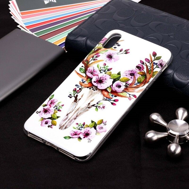 Deksel Til iPhone XS Max Fluorescerende Blomsterelg