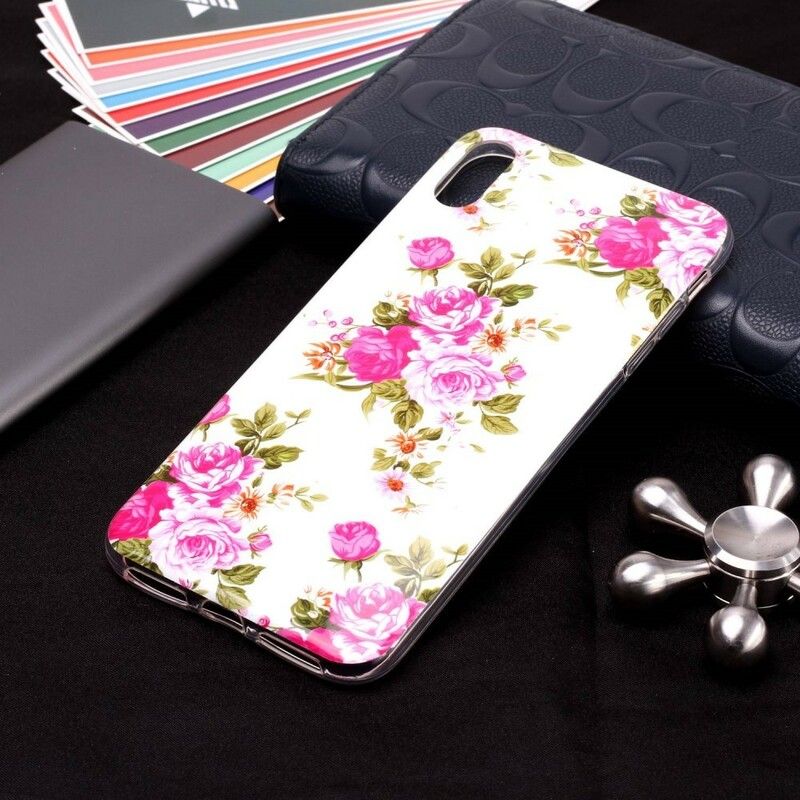 Deksel Til iPhone XS Max Fluorescerende Liberty-blomster
