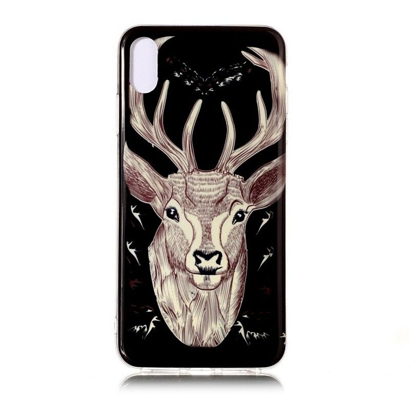 Deksel Til iPhone XS Max Majestic Fluorescent Stag