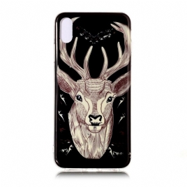 Deksel Til iPhone XS Max Majestic Fluorescent Stag