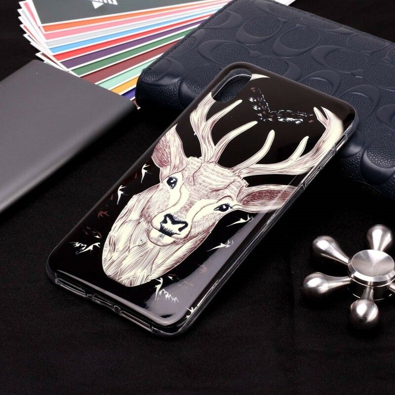 Deksel Til iPhone XS Max Majestic Fluorescent Stag