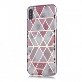 Deksel Til iPhone XS Max Marmorgeometridesign