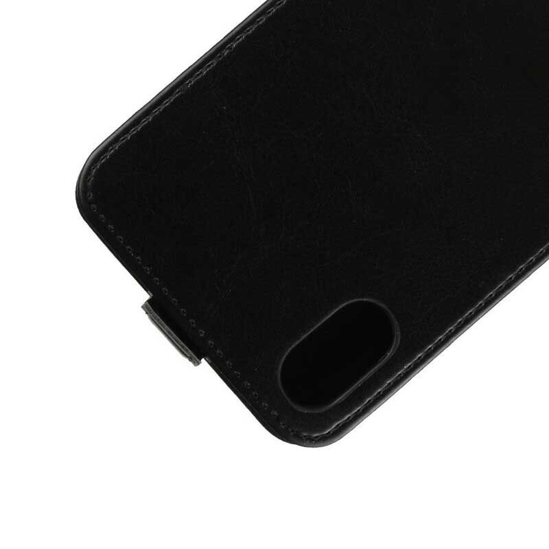 Folio Deksel Til iPhone XS Max Lærdeksel Sammenleggbar