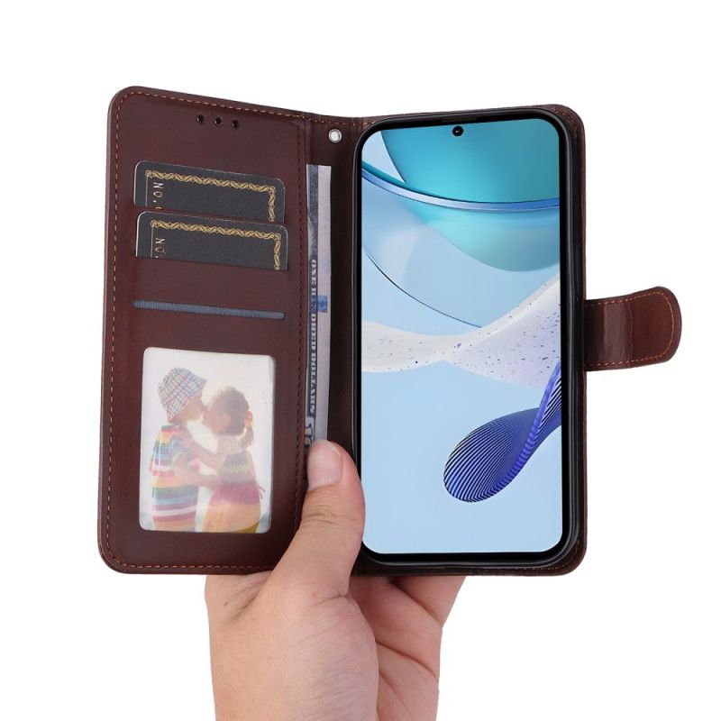 Folio Deksel Realme C75 Ensfarget Med Stropp