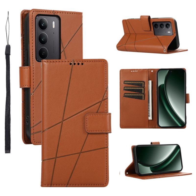 Folio Deksel Realme C75 Linjer