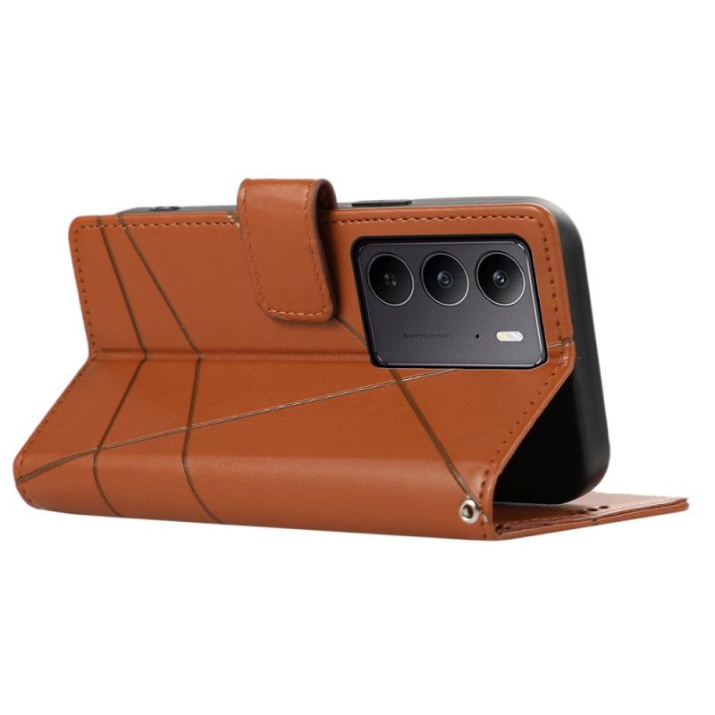 Folio Deksel Realme C75 Linjer